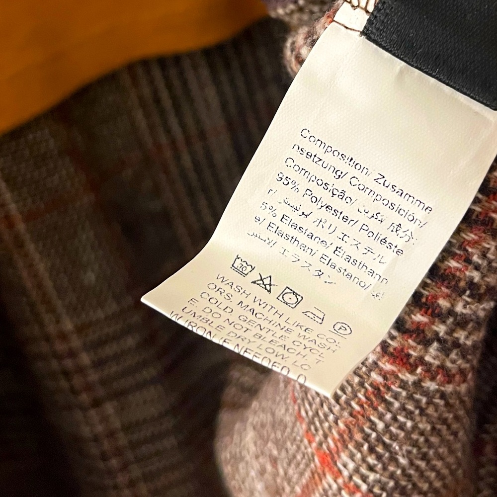Bundle of Brown Plaid Jumper Dress and Mustard Tee - Picture 3 of 11